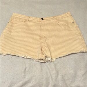 Striped Yellow Women's Shorts
